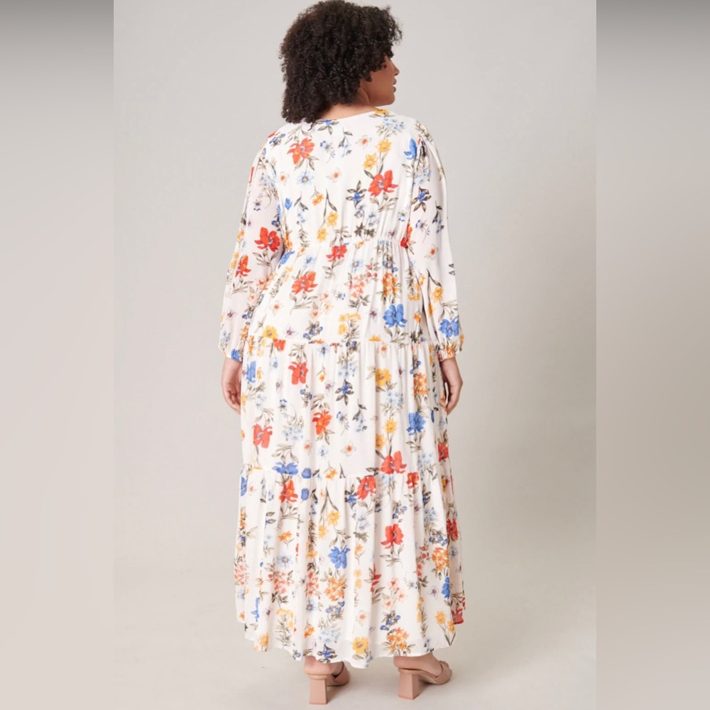 White floral maxi dress - Picture 3 of 5